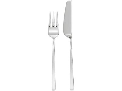 Set tacamuri peste Sambonet Linea Q Solid Handle, 24 piese, inox placat cu argint