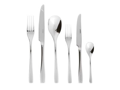 Set tacamuri Sambonet Sintesi Solid Handle, 72 piese, inox placat cu argint
