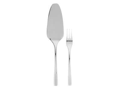 Set tacamuri desert Sambonet Sintesi, 13 piese, inox placat cu argint
