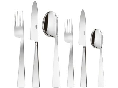 Set tacamuri Sambonet Gio Ponti Conca Orfevre Handle, 36 piese, inox placat cu argint