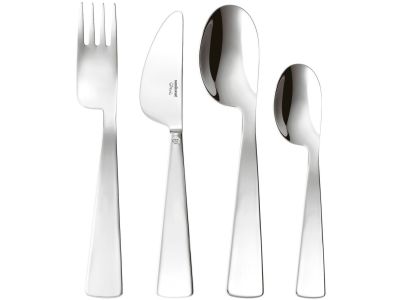 Set tacamuri copii Sambonet Gio Ponti Conca Baby, 4 piese, inox placat cu argint