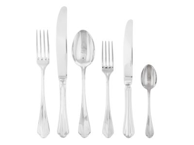 Set tacamuri Sambonet Rome Solid Handle, 36 piese, inox placat cu argint