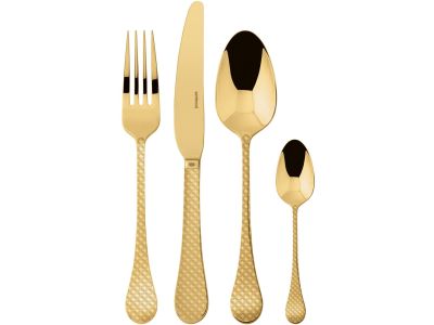 Set tacamuri Sambonet Taormina Solid Handle, 24 piese, auriu