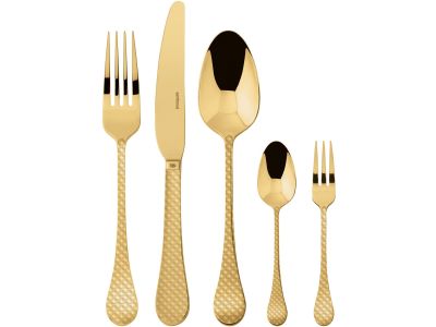 Set tacamuri Sambonet Taormina Solid Handle, 30 piese, auriu