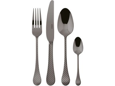 Set tacamuri Sambonet Taormina Solid Handle, 24 piese, negru