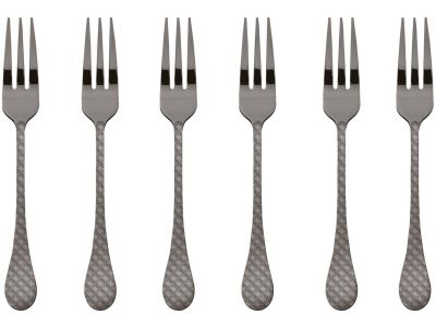 Set furculite desert Sambonet Taormina, 6 piese, negru