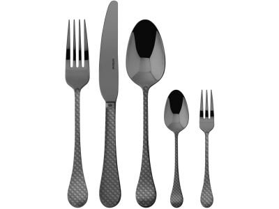 Set tacamuri Sambonet Taormina Solid Handle, 30 piese, negru