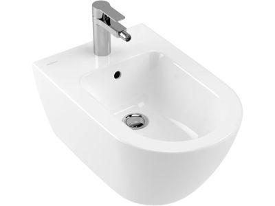 Bideu suspendat Villeroy & Boch Subway 2.0 CeramicPlus, alb Alpin