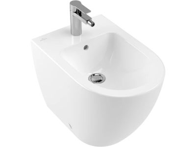 Bideu pe pardoseala Villeroy & Boch Subway 2.0 CeramicPlus, alb Alpin