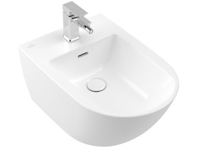 Bideu suspendat Villeroy & Boch Antao Ceramic Plus 37.5x56cm, Stone White