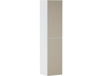 Dulap inalt suspendat Hansgrohe Xevolos E cu usi orientare dreapta, 40x36x176cm, corp alb mat, front ceramic bronz texturat