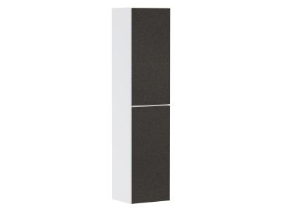 Dulap inalt suspendat Hansgrohe Xevolos E cu usi orientare dreapta, 40x36x176cm, corp alb mat, front textil gri inchis