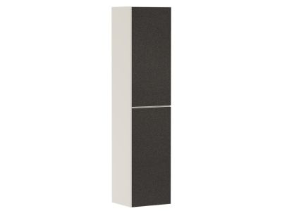 Dulap inalt suspendat Hansgrohe Xevolos E cu usi orientare stanga, 40x36x176cm, corp bej mat, front textil gri inchis