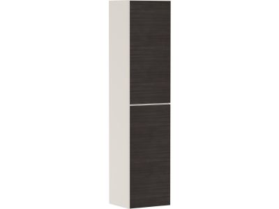 Dulap inalt suspendat Hansgrohe Xevolos E cu usi orientare stanga, 40x36x176cm, corp bej mat, front stejar inchis