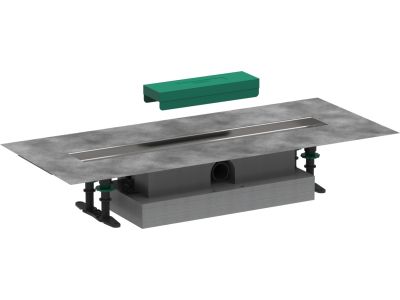 Rigola de pardoseala pentru dus Hansgrohe uBox 60cm, pardoseli minim 57mm, pentru capac faiantabil