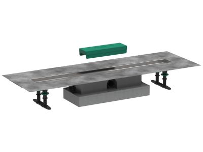 Rigola de pardoseala pentru dus Hansgrohe uBox 80cm, pardoseli minim 57mm, pentru capac faiantabil