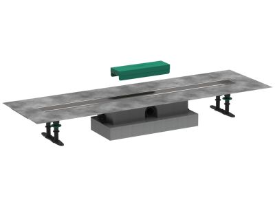 Rigola de pardoseala pentru dus Hansgrohe uBox 90cm, pardoseli minim 57mm, pentru capac faiantabil