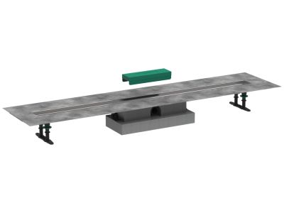 Rigola de pardoseala pentru dus Hansgrohe uBox 120cm, pardoseli minim 57mm, pentru capac faiantabil
