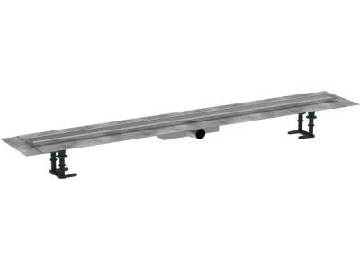 Pachet rigola de pardoseala Hansgrohe RainDrain Compact Complete 1200mm, pardoseli minim 43mm, capac inox periat
