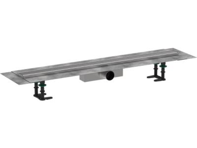 Pachet rigola de pardoseala Hansgrohe RainDrain Compact Complete 900mm, pardoseli minim 63mm, capac inox periat