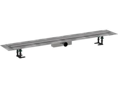 Pachet rigola de pardoseala Hansgrohe RainDrain Compact Complete 1200mm, pardoseli minim 63mm, capac inox periat
