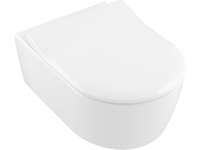 Set vas WC suspendat Villeroy & Boch Avento DirectFlush si capac slim cu inchidere lenta