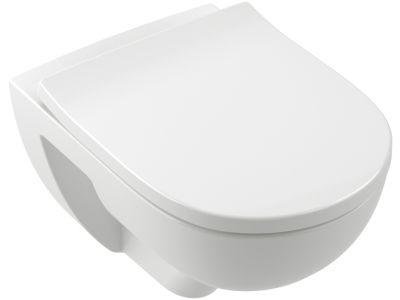 Set vas wc suspendat Villeroy & Boch O.Novo TwistFlush [e3] si capac cu inchidere lenta si QuickRelease, alb alpin