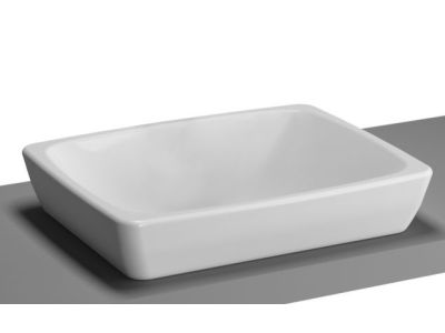 Lavoar tip bol Vitra Metropole 50x40cm, fara orificiu baterie, fara preaplin, montare in blat