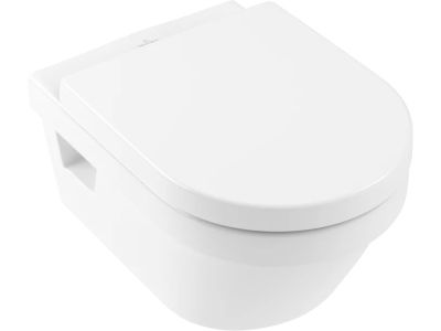Set vas WC suspendat Villeroy & Boch Omnia Architectura DirectFlush CeramicPlus cu capac inchidere lenta, alb Alpin