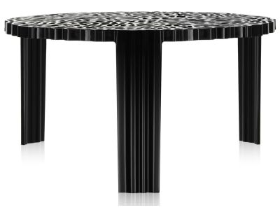 Masuta Kartell T-Table design Patricia Urquiola, 50cm, h 28cm, negru