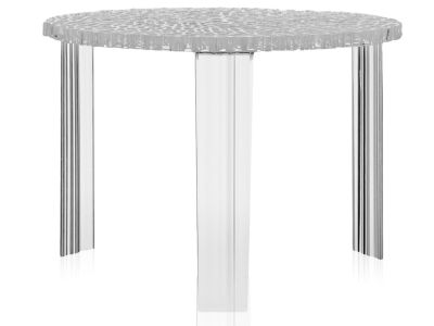 Masuta Kartell T-Table design Patricia Urquiola, 50cm, h 36cm, transparent