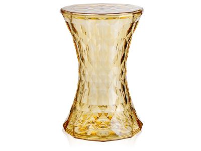 Masuta Kartell Stone design Marcel Wanders, 30cm, h45cm, galben transparent