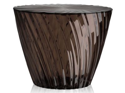 Masuta Kartell Sparkle design Tokujin Yoshioka, diametru 45cm, h 35cm, fumuriu transparent