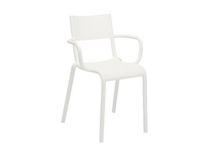 Set 2 scaune Kartell Generic A design Philippe Starck, alb