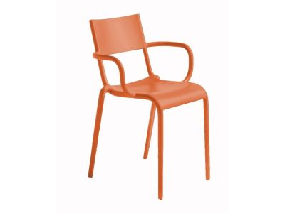 Set 2 scaune Kartell Generic A design Philippe Starck, portocaliu