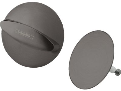 Set ornamente pentru sifon cu preaplin pentru cada Hansgrohe Flexaplus, negru periat