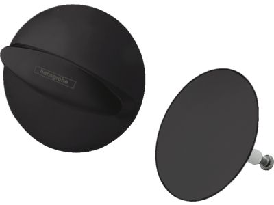 Set ornamente pentru sifon cu preaplin pentru cada Hansgrohe Flexaplus, negru mat