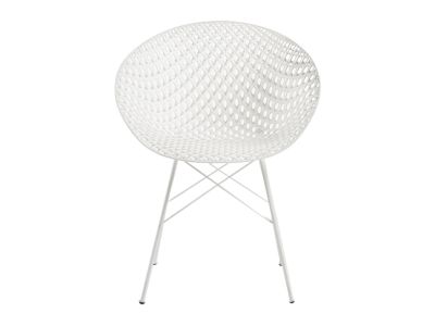 Set 2 scaune Kartell Smatrik design Tokujin Yoshioka, alb mat