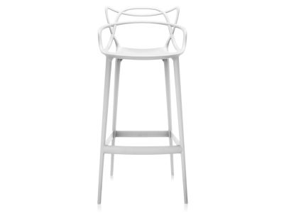 Scaun inalt Kartell Masters Stool design Philippe Starck & Eugeni Quitllet, 75cm, alb