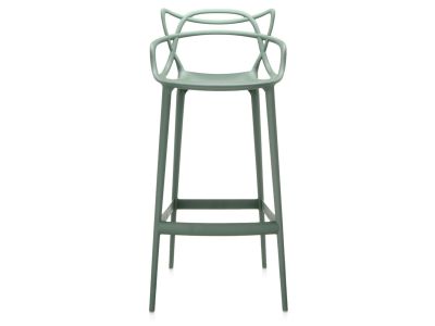 Scaun inalt Kartell Masters Stool design Philippe Starck & Eugeni Quitllet, 75cm, verde salvie
