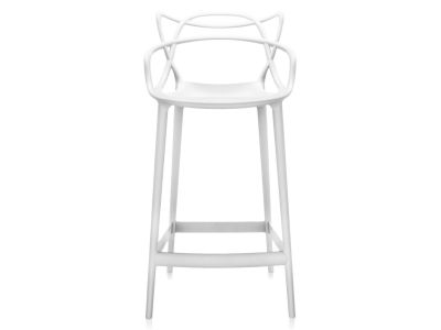 Scaun inalt Kartell Masters Stool design Philippe Starck & Eugeni Quitllet, 65cm, alb