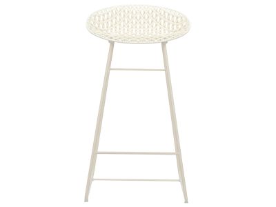Scaun inalt Kartell Smatrik Outdoor design Tokujin Yoshioka, alb mat