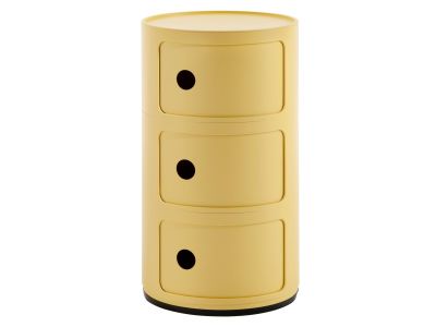 Comoda modulara Kartell Componibili Bio 3 design Anna Castelli Ferrieri, galben