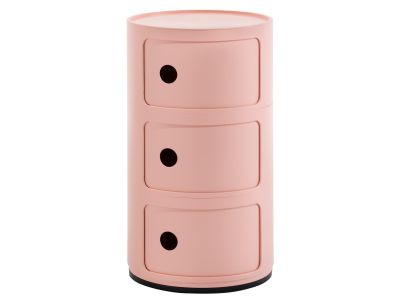 Comoda modulara Kartell Componibili Bio 3 design Anna Castelli Ferrieri, roz