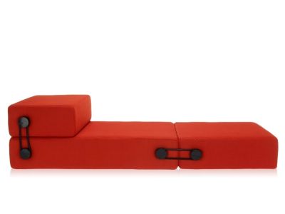 Pouf extensibil Kartell Trix design Piero Lissoni, Orange