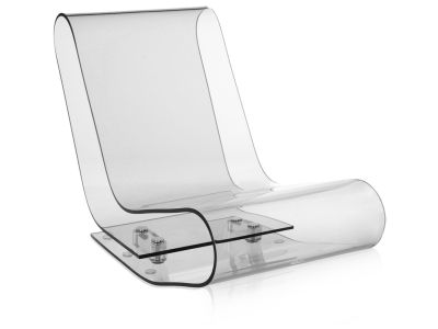 Sezlong Kartell L C P, design Maarten van Severen, transparent