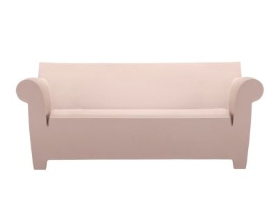 Canapea Kartell Bubble Club cu doua locuri, design Philippe Starck, 195cm, cipria