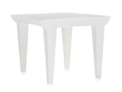 Masuta Kartell Bubble, design Philippe Starck,51.5x51.5cm, hx41.5cm, alb zinc