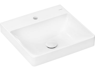 Lavoar Hansgrohe Xelu Q 50x48cm, fara preaplin, montare pe mobilier, SmartClean, alb
