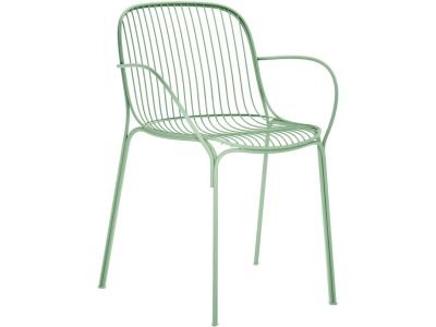 Scaun cu brate exterior Kartell Hiray design Ludovica & Roberto Palomba, verde salvie